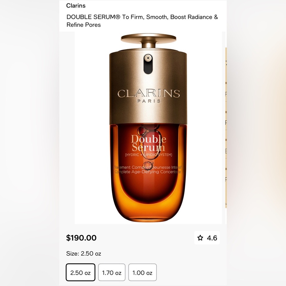 Clarins Double Serum - 2.50 oz